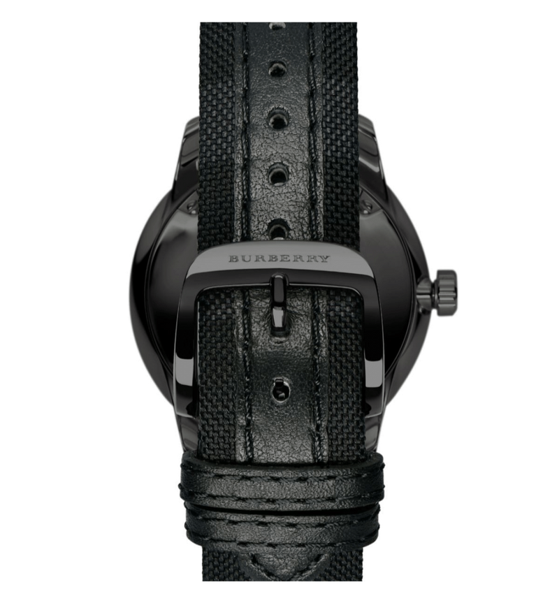 Shop Burberry The Classic Round Horseferry Black Dial Black Leather Strap Watch for Men - BU10010 in USA