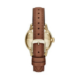 Shop Burberry The Classic Champagne Gold Dial Brown Leather Strap Watch for Women - BU10101 in USA