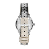 Shop Burberry Classic Stone Silver Dial Horseberry Black Leather Strap Watch for Women - BU10103 in USA