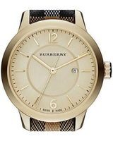 Shop Burberry Classic Champagne Gold Dial Horseferry Leather Strap Watch for Women - BU10104 in USA