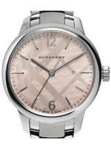 Shop Burberry The Classic Pink Dial Silver Steel Strap Watch for Women - BU10111 in USA