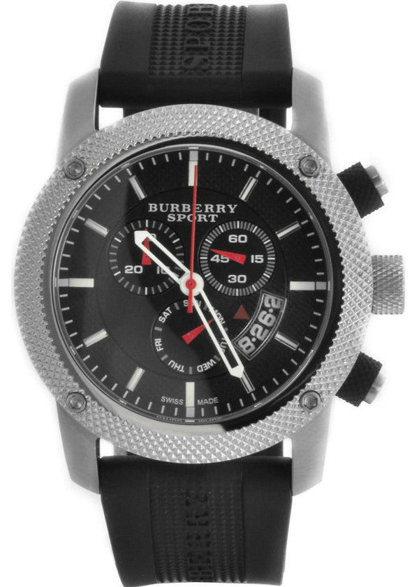 Burberry Endurance Sport Chronograph Black Dial Black Rubber Strap Watch for Men - BU7700 Buy Now By Burberry