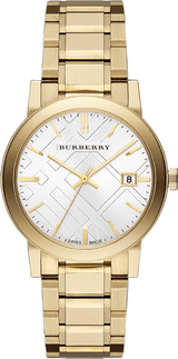 Burberry The City Silver Dial Gold Steel Strap Unisex Watch - BU9003 Buy Now By Burberry