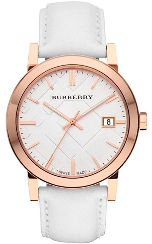 Burberry The City White Dial White Leather Strap Watch for Women - BU9012 Buy Now By Burberry