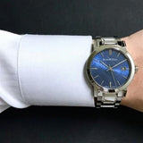Burberry The City Blue Dial Silver Steel Strap Watch for Men - BU9031 Buy Now By Burberry