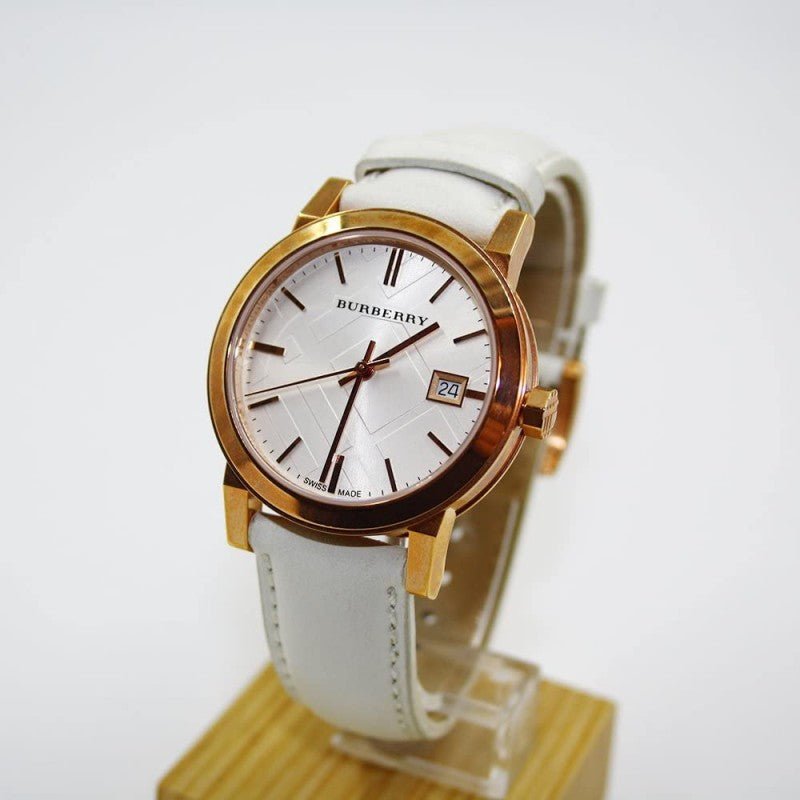 Burberry The City White Dial White Leather Strap Watch for Women - BU9108 Buy Now By Burberry
