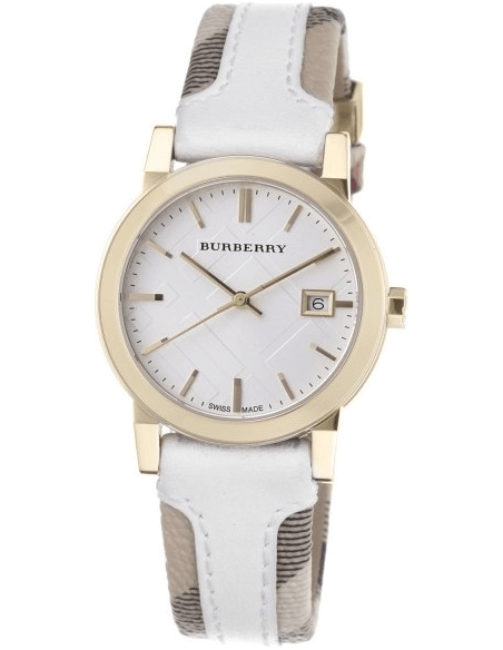 Burberry The City White Dial White Leather Strap Watch for Women - BU9015 Buy Now By Burberry