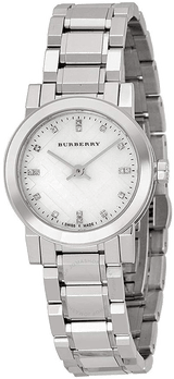 Burberry The City Diamonds Mother of Pearl Dial Silver Steel Strap Watch for Women - BU9224 Buy Now By Burberry