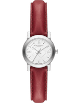 Burberry The City Silver Dial Red Strap Watch for Women - BU9232 Buy Now By Burberry