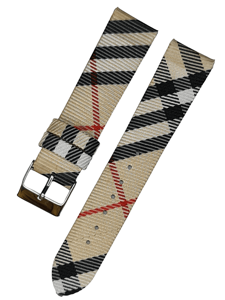 Burberry The City Nova White Dial Checked Brown Leather Strap Watch for Men - BU9357 Buy Now By Burberry