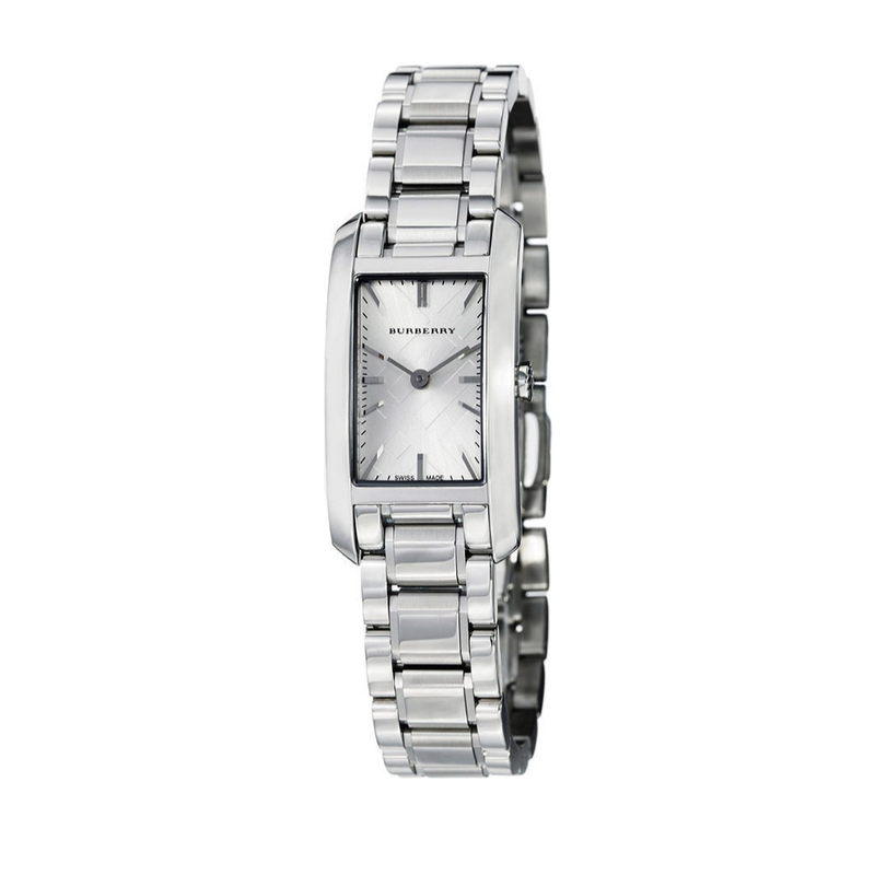 Shop Burberry Heritage Silver Dial Silver Steel Strap Watch For Women - BU9500 in USA