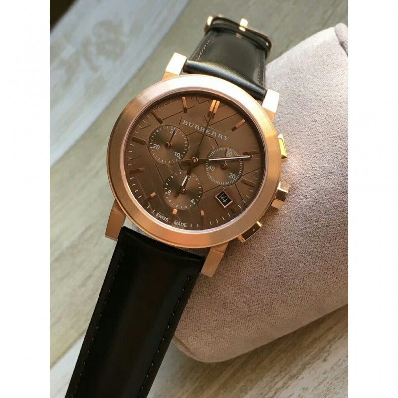 Burberry The City Grey Dial Brown Leather Strap Unisex Watch - BU9755 Buy Now By Burberry