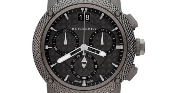 Shop Burberry Endurance Chronograph Quartz Black Dial Black Steel Strap Watch For Men - BU9801 in USA