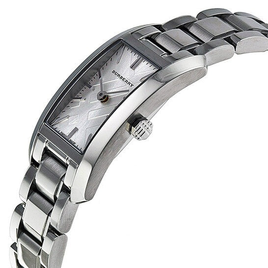 Shop Burberry Heritage Quartz White Dial Silver Steel Strap Watch For Women - BU9600 in USA