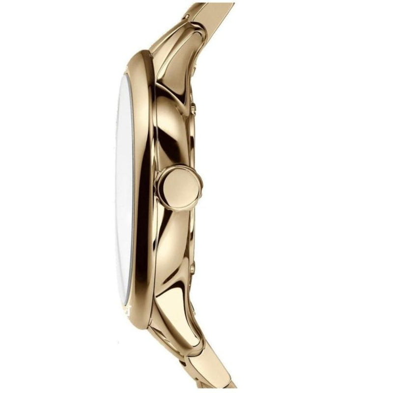 Shop Burberry The Classic Champagne Dial Gold Steel Strap Watch for Women - BU10109 in USA