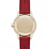 Shop Burberry The Classic Gold Dial Red Leather Strap Watch for Women - BU10102 in USA