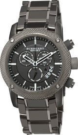 Shop Burberry Endurance Chronograph Quartz Black Dial Black Steel Strap Watch For Men - BU9801 in USA