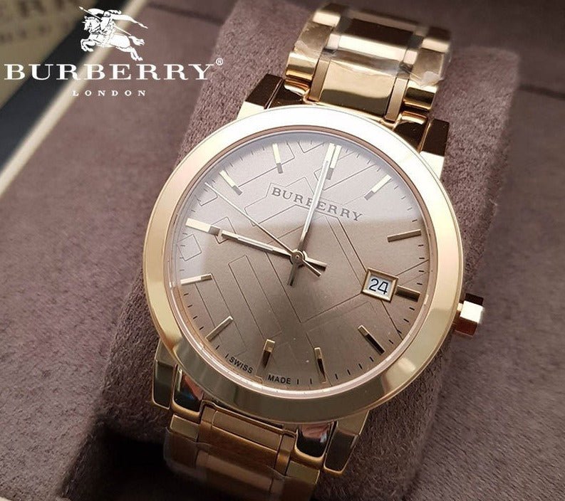 Burberry The City Gold Dial Gold Steel Strap Watch for Women - BU9033 Buy Now By Burberry