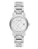 Burberry The City White Dial Silver Steel Strap Watch for Women - BU9144