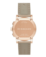 Burberry Chronograph Rose Gold Dial Beige Leather Strap Watch for Women - BU9704 Buy Now By Burberry