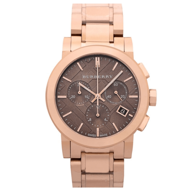 Burberry The City Grey Dial Rose Gold Steel Strap Unisex Watch - BU9754 Buy Now By Burberry
