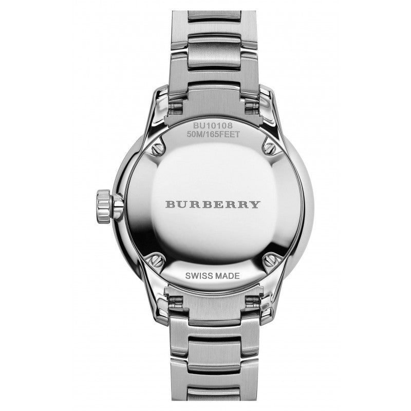 Shop Burberry The Classic Silver Dial Silver Steel Strap Watch for Women - BU10108 in USA
