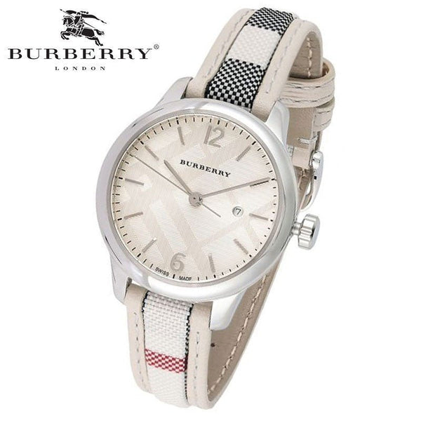 Burberry The City Silver Dial Brown Leather Strap Watch for Women - BU9136 Buy Now By Burberry