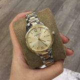Shop Burberry The Classic Champagne Gold Dial Two Tone Steel Strap Watch for Women - BU10118 in USA
