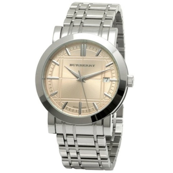 Burberry Heritage Collection Rose Gold Dial Silver Steel Strap Watch for Men - BU1352 Buy Now By Burberry