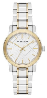 Shop Burberry The City Silver Dial Two Tone Steel Strap Watch for Women - BU9217 in USA