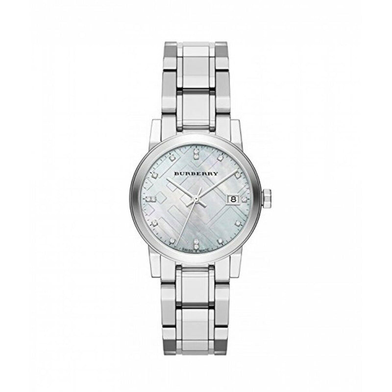 Burberry The City Diamonds Silver Dial Silver Steel Strap Watch for Women - BU9125 Buy Now By Burberry