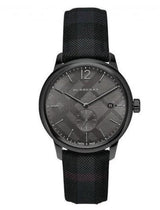 Shop Burberry The Classic Round Horseferry Black Dial Black Leather Strap Watch for Men - BU10010 in USA