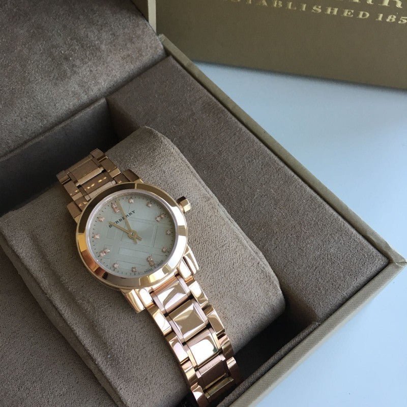 Burberry Heritage Rose Gold Dial Rose Gold Steel Strap Watch for Women - BU9215 Buy Now By Burberry