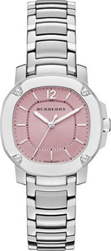 Burberry The Britain Pink Dial Silver Steel Strap Watch for Women - BBY1704 Buy Now By Burberry