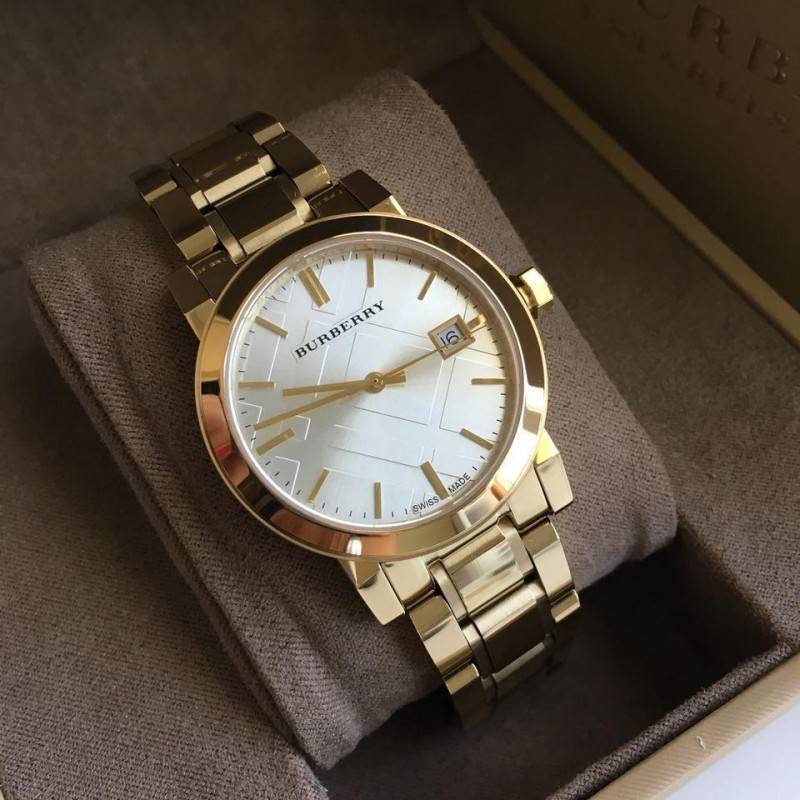 Burberry The City White Dial Gold Steel Strap Watch for Women - BU9103 Buy Now By Burberry
