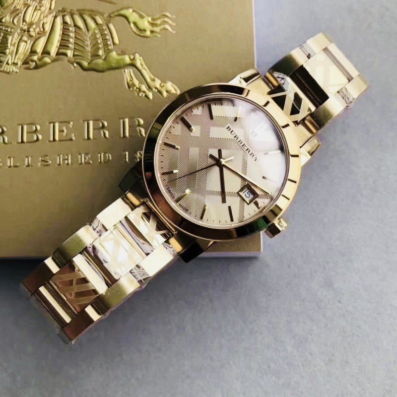 Burberry The City Gold Dial Gold Steel Strap Watch for Women - BU9145 Buy Now By Burberry
