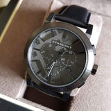 Burberry The City Black Dial Black Leather Strap Watch for Men - BU9364 Buy Now By Burberry