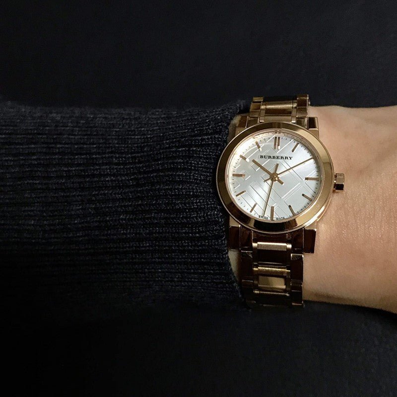 Burberry The City White Dial Rose Gold Steel Strap Watch for Women - BU9204 Buy Now By Burberry