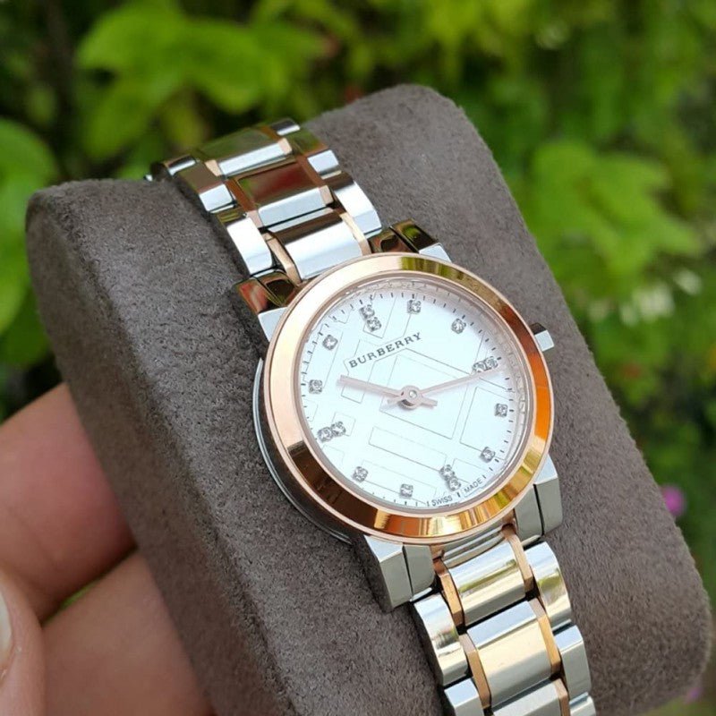 Burberry The City Silver Dial Two Tone Steel Strap Watch for Women - BU9214 Buy Now By Burberry