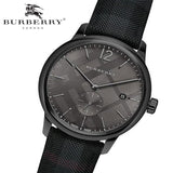 Shop Burberry The Classic Round Horseferry Black Dial Black Leather Strap Watch for Men - BU10010 in USA