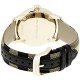 Shop Burberry The Classic Round Gold Dial Brown Leather Strap Unisex Watch - BU10001 in USA