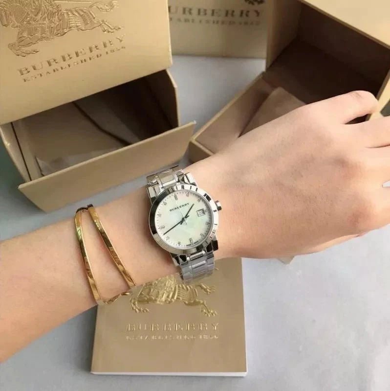Burberry The City Silver Dial Silver Steel Strap Watch for Women - BU9143 Buy Now By Burberry