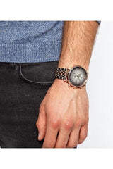 Emporio Armani Gianni Chronograph Grey Dial Two Tone Steel Strap Watch For Men - AR1721 Buy Now By Emporio Armani