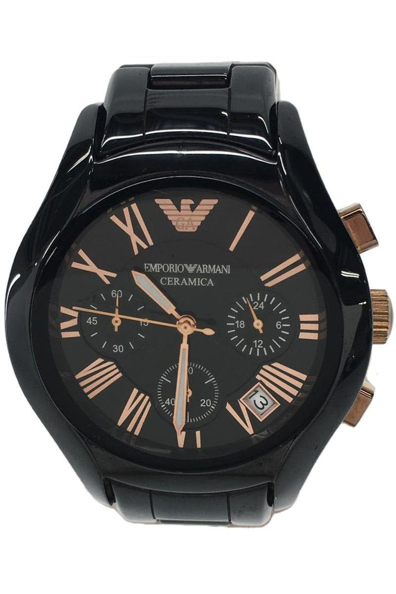 Emporio Armani Chronograph Black Ceramic Stainless Steel Dial Watch For Women - AR1411 Buy Now By Emporio Armani
