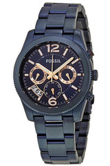 Fossil Perfect Boyfriend Multifunction Blue Dial Blue Steel Strap Watch for Women - ES4093 Buy Now By Fossil