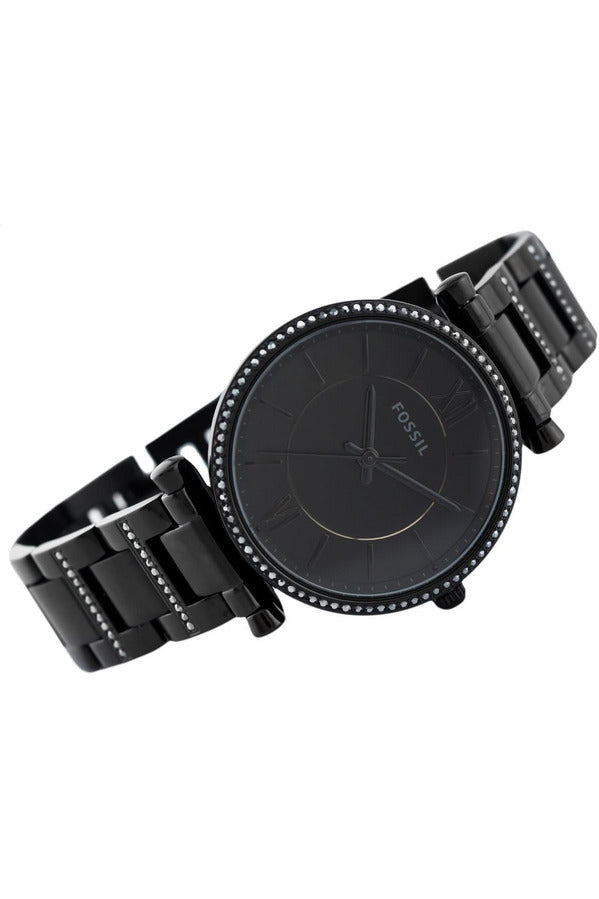 Fossil Carlie Black Dial Black Steel Strap Watch for Women - ES4488 Buy Now By Fossil