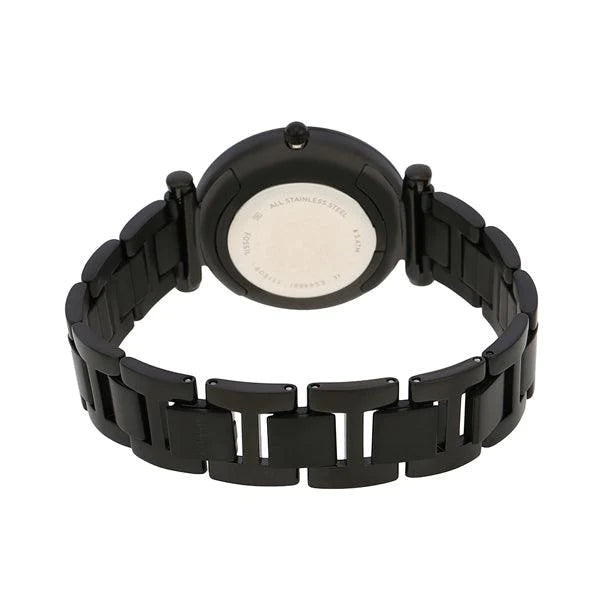 Fossil Carlie Black Dial Black Steel Strap Watch for Women - ES4488 Buy Now By Fossil