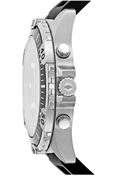 Fossil Garrett Chronograph Black Dial Black Rubber Strap Watch for Men - FS5624 Buy Now By Fossil