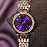 Michael Kors Darci Purple Dial Two Tone Steel Strap Watch for Women - MK3353 Buy Now By Michael Kors