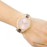 Michael Kors Runway Rose Gold Dial Two Tone Steel Strap Watch for Women - MK4301 Buy Now By Michael Kors